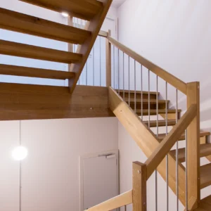 Brandschutztreppe in Eiche.