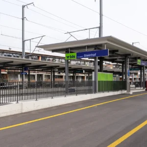 Neubau Perrondach Bahnhof Steinhof Burgdorf.