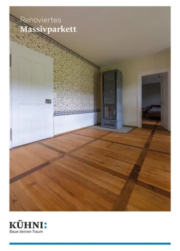 Referenzblatt für renoviertes Massivparkett