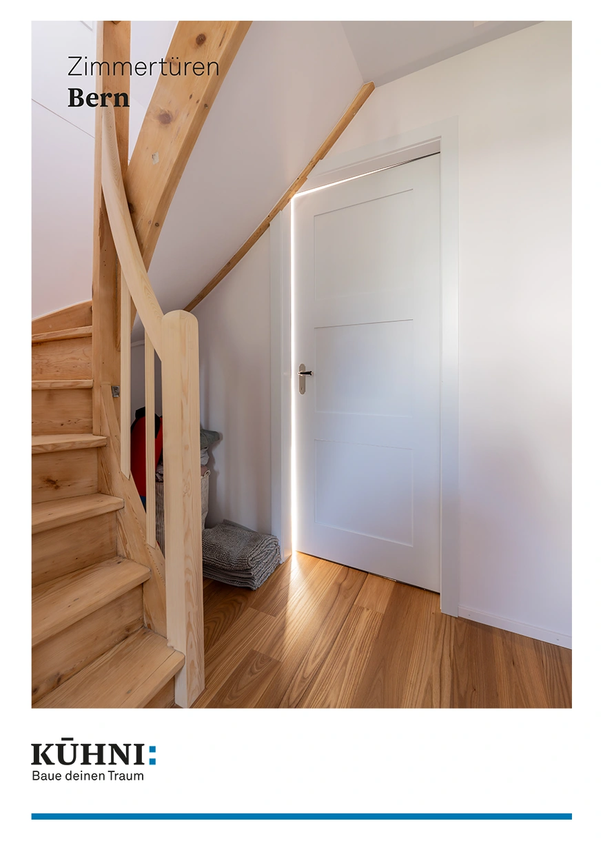 Referenzblatt für Zimmertüren in einem Einfamilienhaus in Bern.